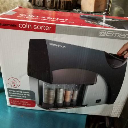 Emerson 4-Barrel Automatic Coin Sorter Battery Operated 1