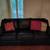 3-Piece Black Leather Sofa Set 4 thumbnail