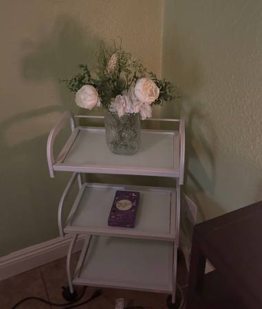 Cart/ glass shelves/ with Drawer 1