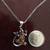 Very Elegant Sterling Silver  Necklace with Genuine Amber 1 thumbnail