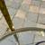 Vintage Milo Baughman style glass & brass swivel table B85 4 thumbnail