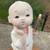 Japanese Hakata Doll Boy 8.5” Ceramic Statue w/ stand and umbrella 6 thumbnail