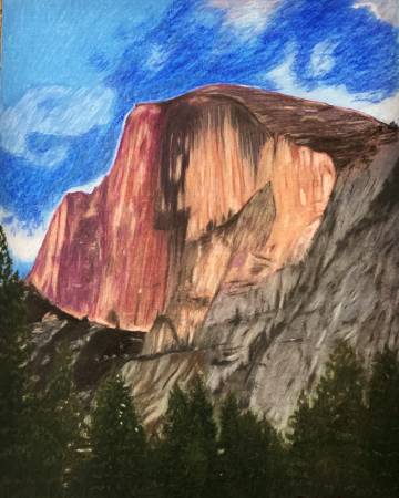 Half Dome at Yosemite-Original Painting 1
