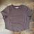 Madewell Brown 100% cotton crop tshirt w/ curved detail-Medium-NWOT 1 thumbnail