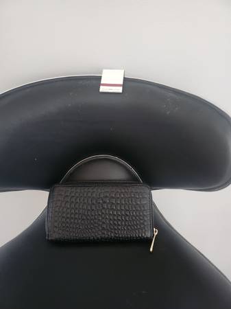 2 Wallets, Long Black Croc & Small Gray Quilted 1