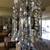Antique Crystal Lamp -Tall, Huge Prisms, Nice Color, Hollywood Regency 3 thumbnail