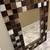 Leather Hair on Hide Patchwork Wall Mirror 1 thumbnail