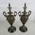 French Brass/Bronze Vintage Garniture Urns? 13 1/2" Tall 7 thumbnail