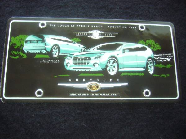 Pebble Beach Concours Collector's License Plate 1