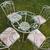 TABLE and CHAIRS-4 PC-WROUGHT Iron-refinish 1 thumbnail