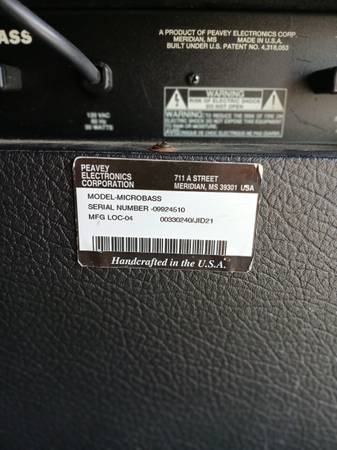 Peavey 20 watt  amp microbass 1