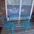 Vintage Beveled Glass Top Ornate Metal Table & chairs 3 thumbnail