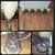 Set of 2 wrought iron 5 globe vanity lights 2 thumbnail