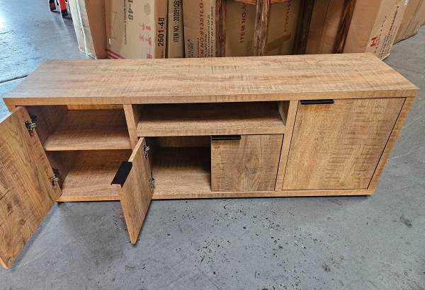 Oak finish TV stand 1
