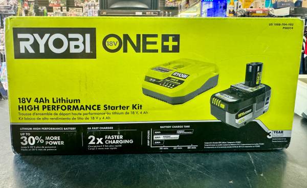 New Ryobi One Plus 18V Lithium High Performance Starter Kit - PSK014 1