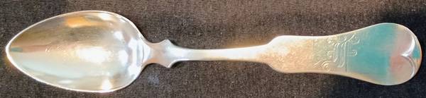 Coin Silver Spoon with Monogram "F" 1