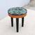 Art Deco Enrique Garcel Tripod Burl Wood and Green Marble Side Table 12 thumbnail