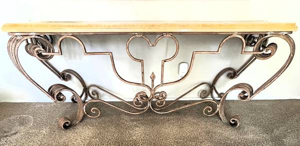Vintage Decorative Iron Console Table 1