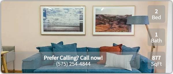 $721 / 2br - 877ft2 - Redescubre la vida: Relájate en nuestros espacios de 2 habitaciones, 1 baño. (Las Cruces)63867484664707121
