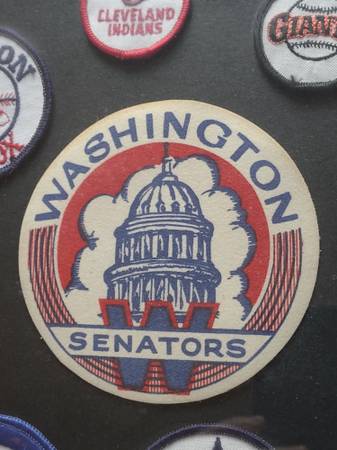 Wash Senators 1960s Vintage Large 5" Uniform Patch / MLB Rare / Disc 1