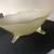 1930's Lancaster Glass Co. #868 Kay Pattern Frosted Yellow Footed Bowl 9 thumbnail