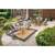 Hampton Bay Riverbrook Brown Round Glass Steel Outdoor Side Table 3 thumbnail