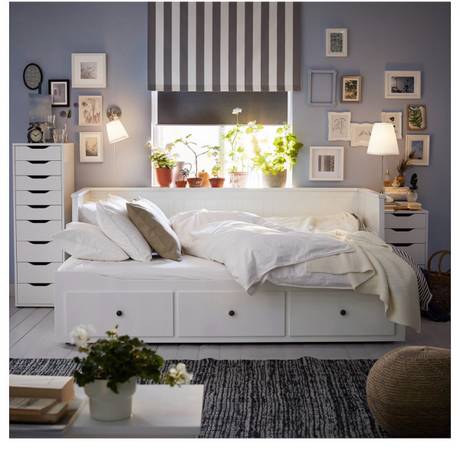 IKEA HEMNES Pull Out Single-Double bed with 3 drawers 1