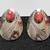 Vintage Signed Navajo Sterling Silver Rhodochrosite Post Earrings 2 thumbnail
