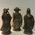 THREE LARGE 9 1/2" TALL CHINESE SOLID BRONZE WISE MEN 2 thumbnail