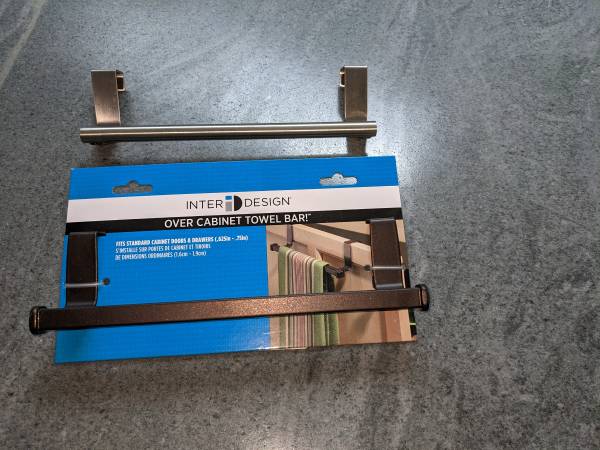 Over Door Towel Bar Hanging Bathroom Kitchen Cabinet 1