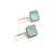 Chalcedony Stone Square Drop Sterling Silver Earrings 4 thumbnail