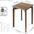 KASLANDI Wooden Stools, Solid Square Stool 2 Count, Stackable 18 inch 8 thumbnail