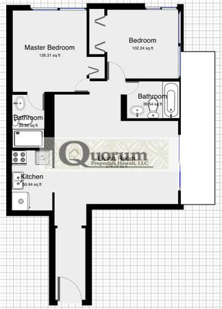 $2,600 / 2br - 704ft2 - Harbor Square - 2 Bed - 225 Queen Street (Honolulu)63686727281539121