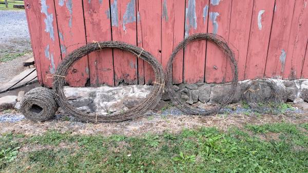 Barbed wire, galvanized and heavy. 1