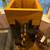 Set of 2 MCM Don Warshaw style wood and smoked plexiglass table lamps 7 thumbnail