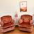 Vintage Swivel Rocking Pink Chairs 1 thumbnail