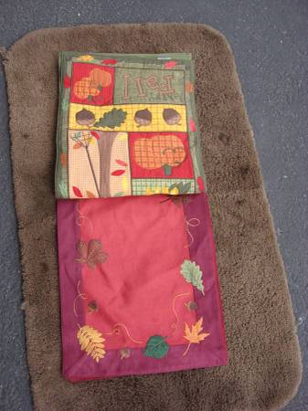 TWO NEW FALL THEME 36 " TABLE RUNNERS 1