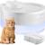 Cat Water Fountain, 2.5L Dewdrop Contour with LED Light, Ellenpent, P 1 thumbnail