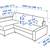 Sleeper sectional Ikea couch with storage 3 thumbnail