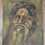Vintage Moses Zeus God Bearded Man Tina Weinstein Original Painting 1 thumbnail