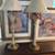 Pair of MCM Designer Tall Table Lamps with Lily Bouquets 2 thumbnail