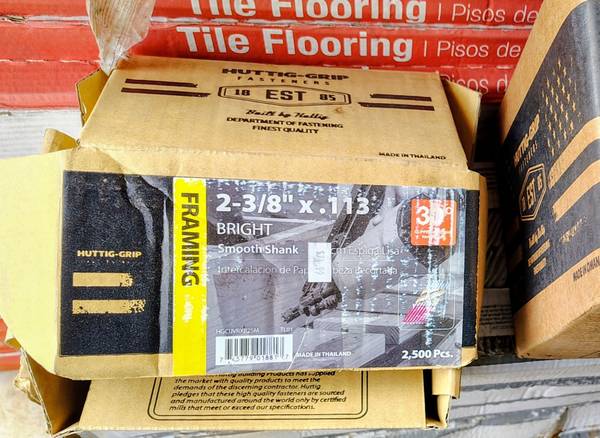 2 3/8"  x .113 bright smooth shank framing nails 1