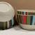 SET OF 4 MELAMINE STRIPED CEREAL BOWLS 6 thumbnail