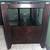 Glass Top TV Stand with Wood Frame & Storage Shelves 3 thumbnail