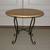 Like-New Mid-Century 24” Side Table - Pine & Ornamental Wrought Iron 3 thumbnail
