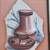 Native American painting on a slab of rock, framed wall hanging 5 thumbnail