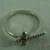 SUN Crystal Cross Sterling Silver Ring 925  sz 7.25  10mm 2 thumbnail