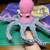 Crocheted Pink Purple and Blue Octopus plushie 3 thumbnail