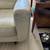 White full-grain leather sofa in like new condition 6 thumbnail