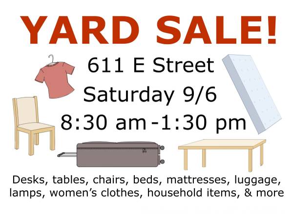 Multi-Family Yard Sale in Downtown Davis neighborhood, Sat. 9/6! (Davi 1